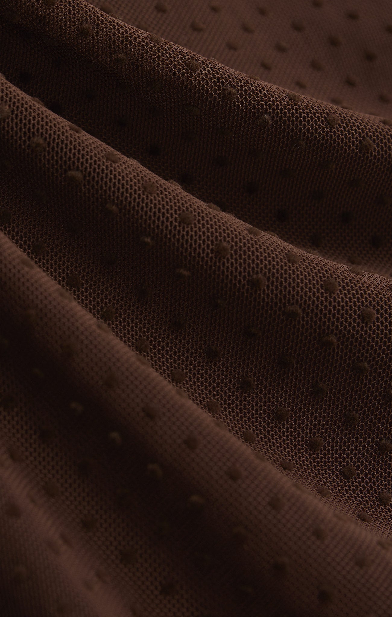 Spellbound Dot Mesh Midi Dress - Women's Long Sleeve Fitted Sheer Overlay Dress