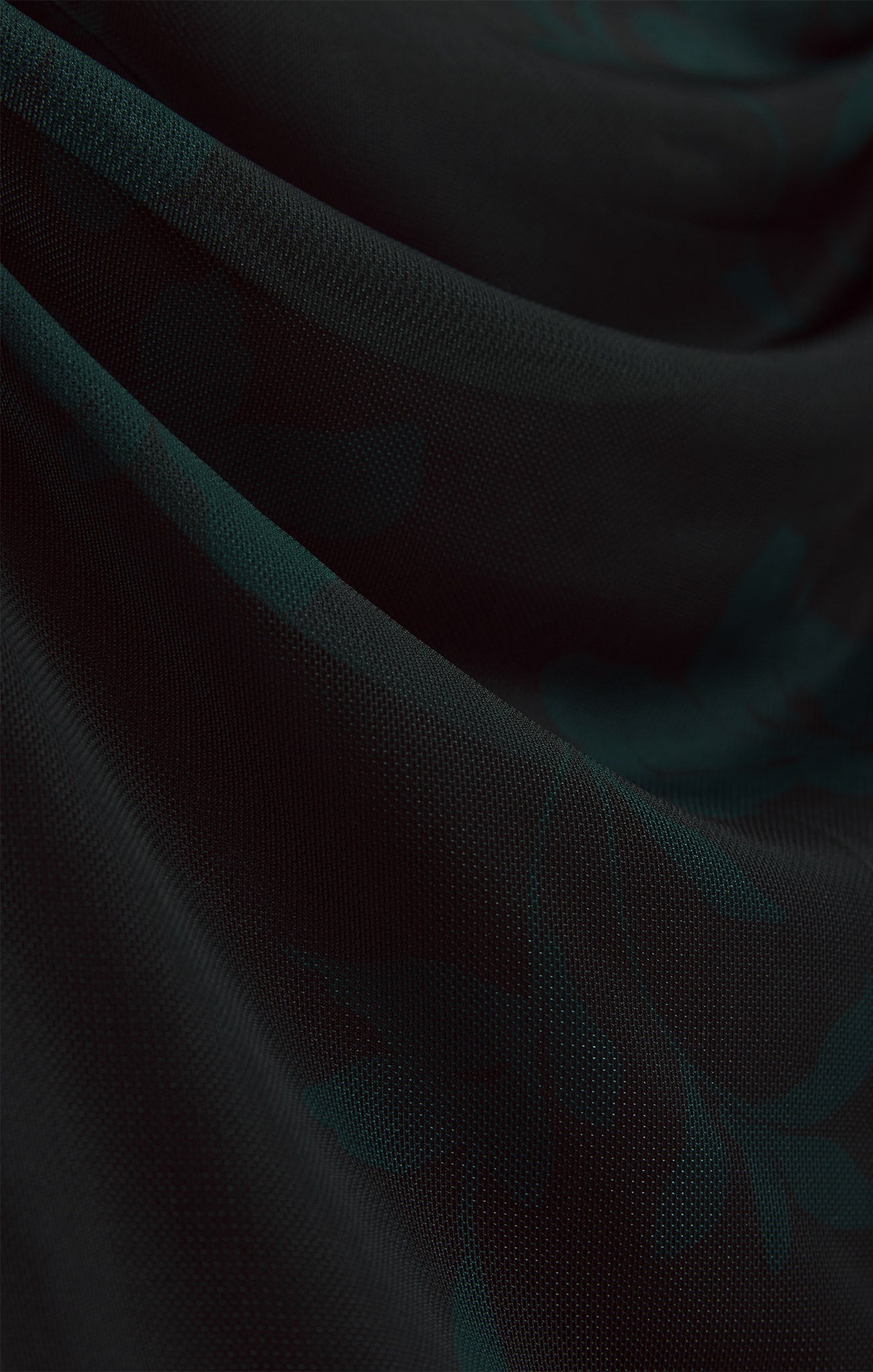 Spellbound Floral Mesh Midi Dress - Women's Long Sleeve Fitted Printed Sheer Dress